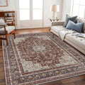 Area Rug 6ftx9ft Washable Vintage Traditional Thin Retro - Non Slip