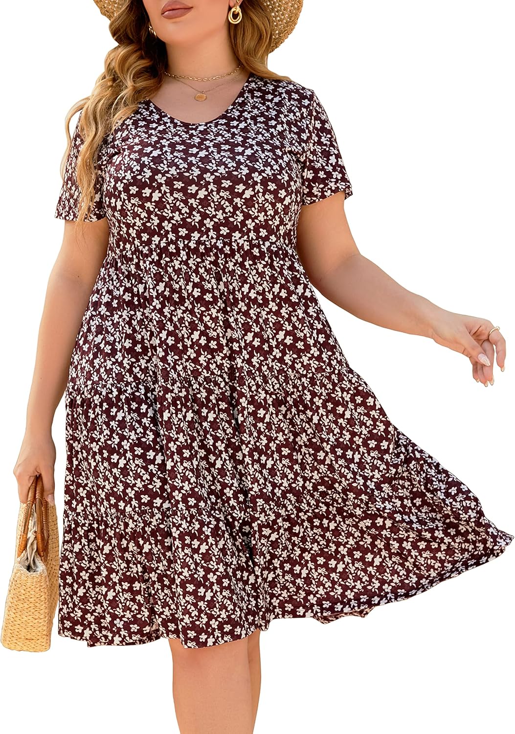 Plus Size Casual Summer Tiered Dresses for Women - Stylish Fit