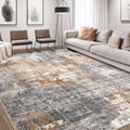 Area Rug Living Room Rugs 9x12 Washable Low Pile Rug - Soft Neutral