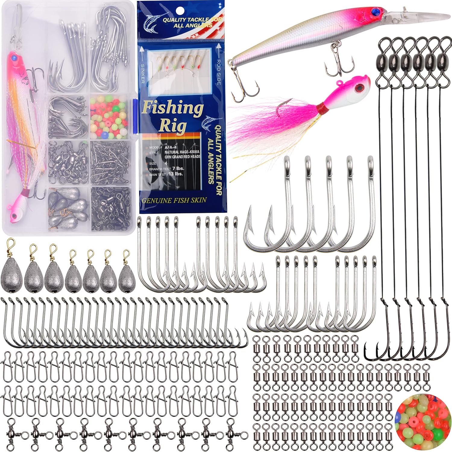 AGOOL 226pcs Saltwater Fishing Tackle Kit - Ultimate Gear for Big Catches!