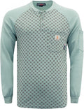 BOCOMAL FR Henley Flame Resistant Work Shirt - Durable FR Protection
