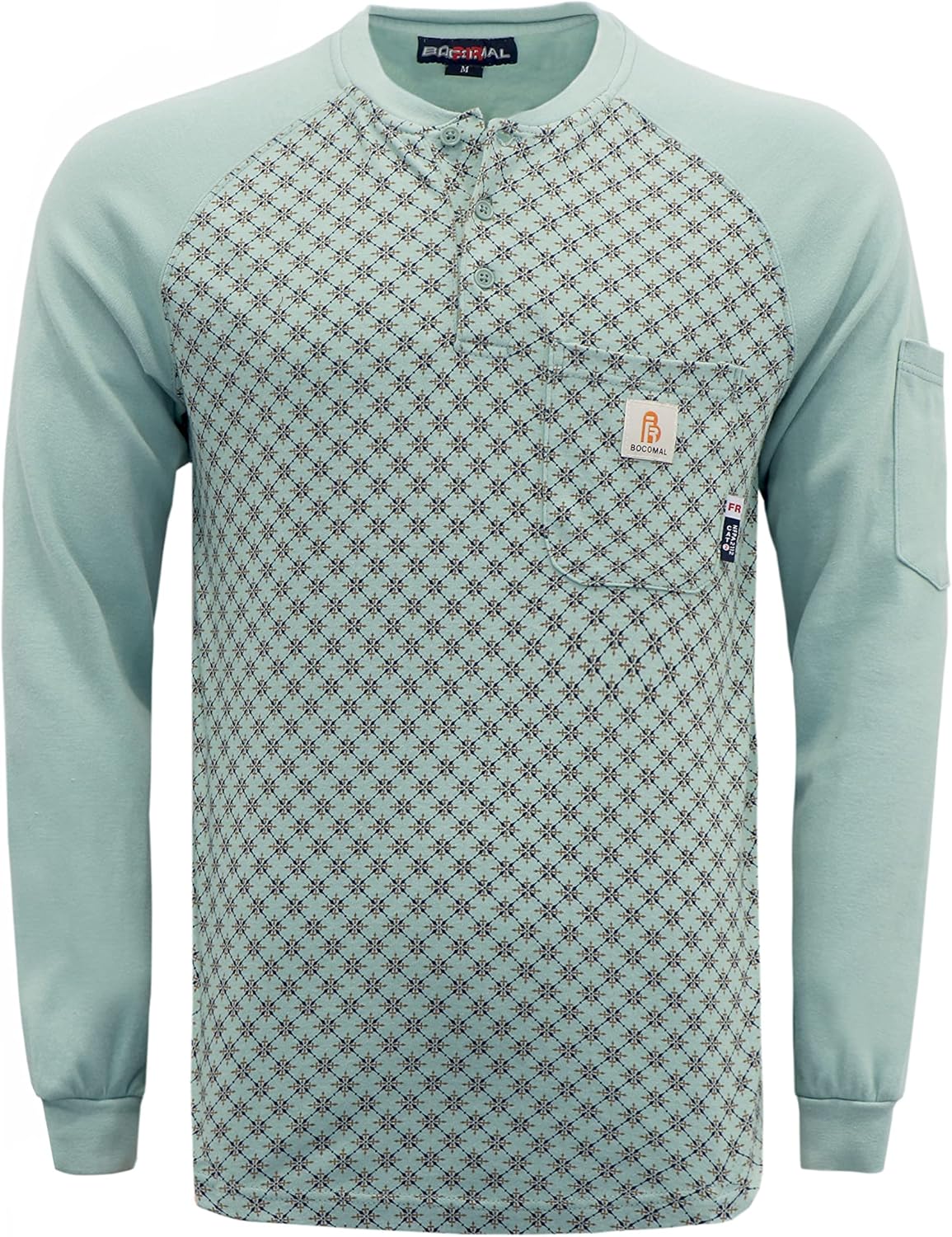 BOCOMAL FR Shirts Flame Resistant Henley for Safety and Comfort