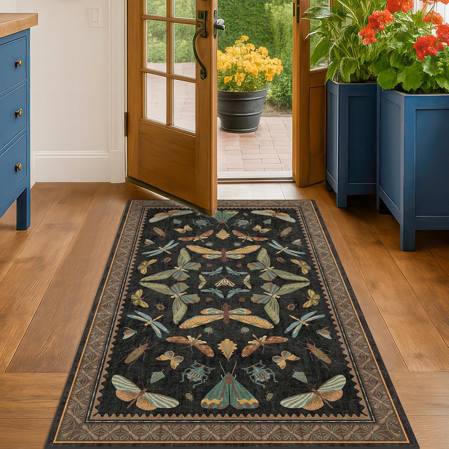 3x5 Entryway Rug Non Slip Washable for Kitchen and Bedroom