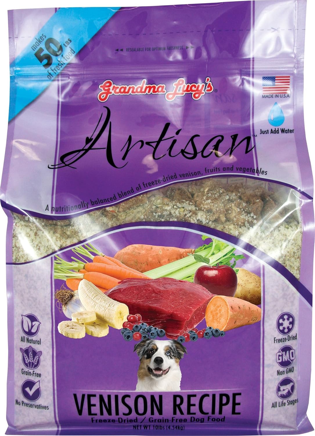 Grandma Lucy's Artisan Dog Food - Grain Free Venison 10Lb