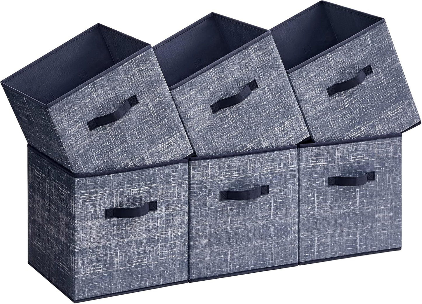 SONGMICS Storage Cubes Set of 6, 13-Inch Fabric Bins for Organizing