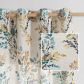 MYSKY HOME Semi Sheer Leaf Curtains 84 in Length - Light Filtering