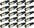 GLS Audio XLR Male Plugs Connectors - High Quality Pack of 20