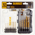 DEWALT Drill Bit Set Titanium Impact Ready, 12 Piece - Durable Pilot