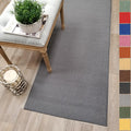 Grey Custom Size Non-Slip Rubber Backed Runner Rug 22in x 7ft - Safe