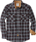 Dubinik Flannel Shirt for Men Western Pearl Snap Long (Style LDW3)