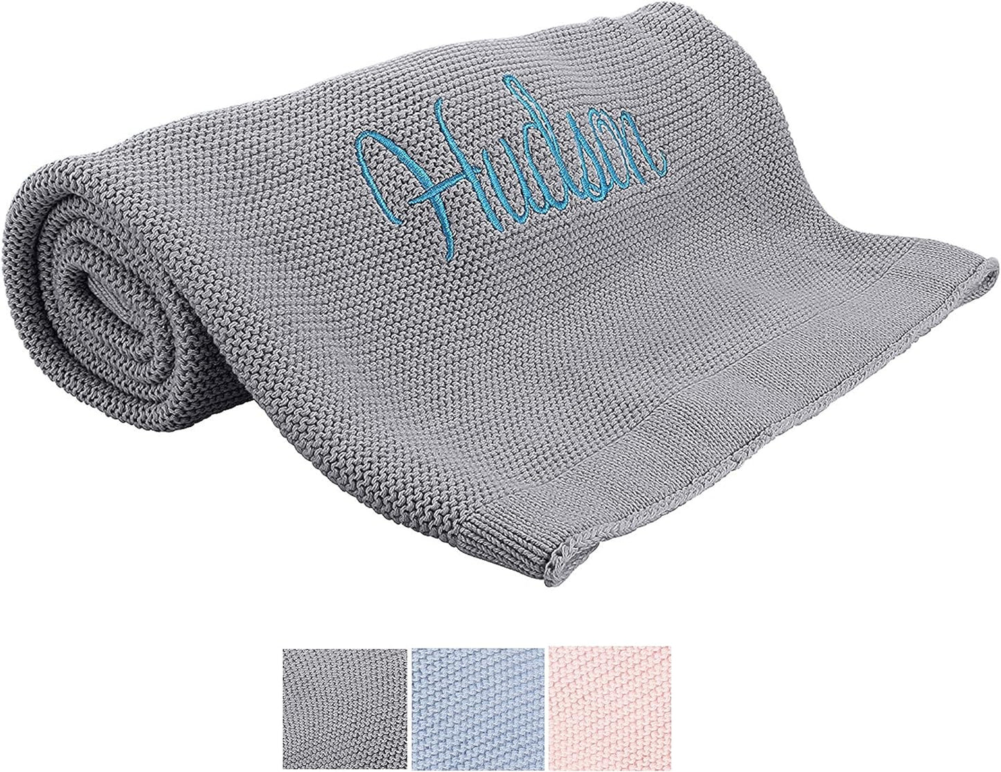 Personalized Baby Blanket for Newborns - Custom Knit Gift