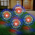 Solar Firework Garden Lights 4 Pack (Red White Blue) - Festive Pathway
