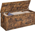 Storage Bench 39.4 in Rustic Brown - VASAGLE Storage Chest