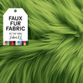 FabricLA Faux Fur Fabric by the Yard Apple Green - 5 Yard Craft Fur