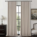 Grey Flax Extra Long Blackout Curtains 108in - Floor to Ceiling Drapes