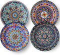 glowworm Dinner Plates Set of 4 10.5 in Bohemian Ceramic