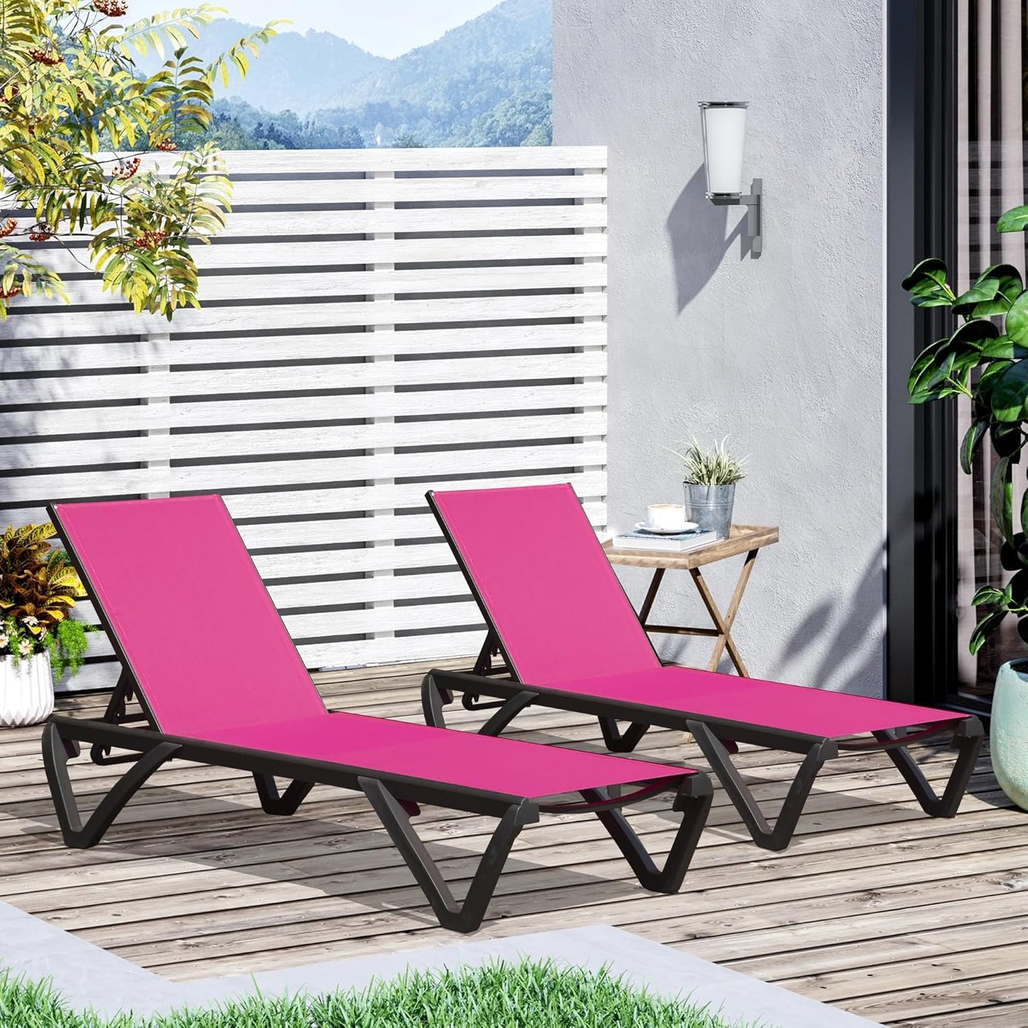 Domi Pool Lounge Chairs Set of 2 for Ultimate Outdoor Relaxation