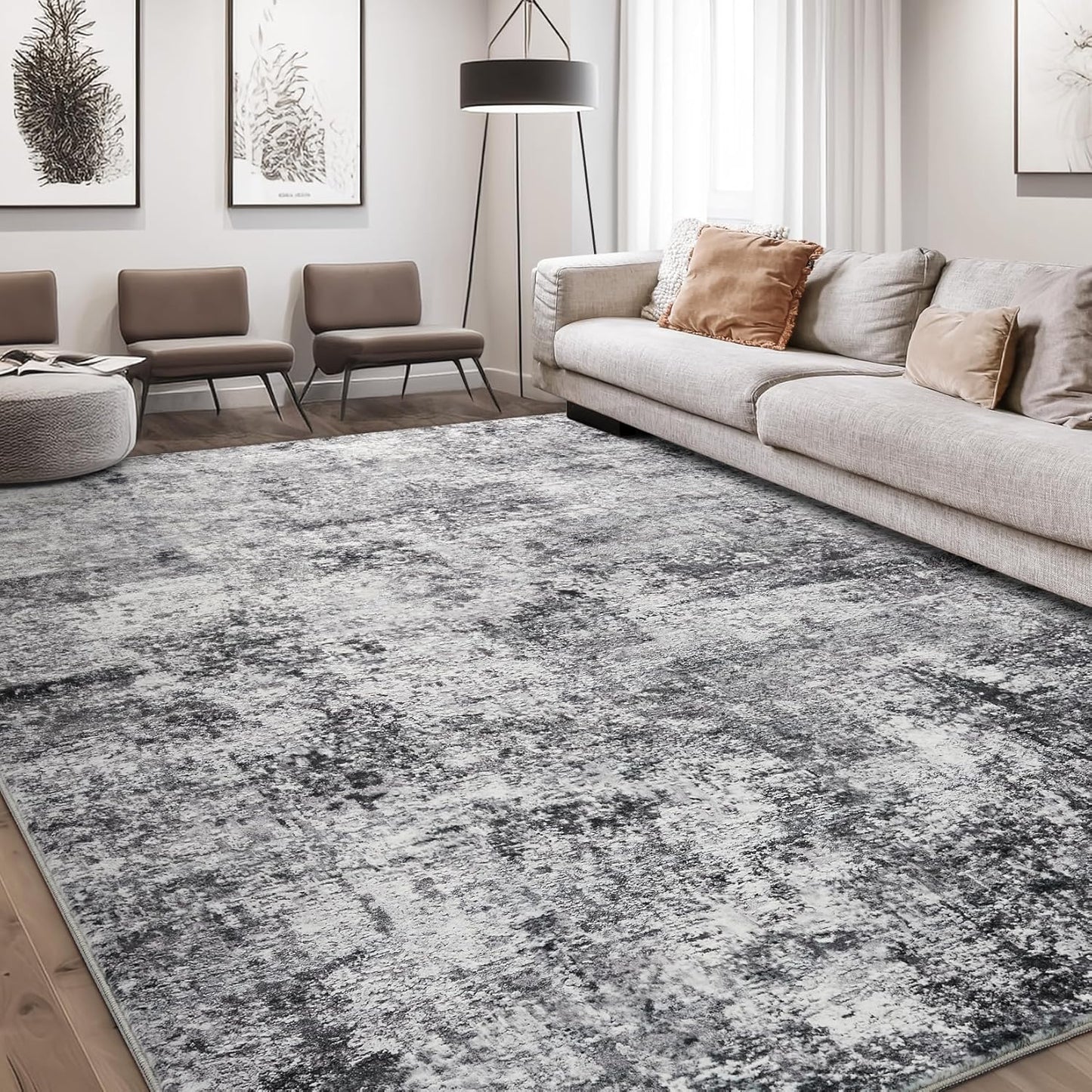 Soft Indoor Washable Area Rug for Living Room and Bedroom