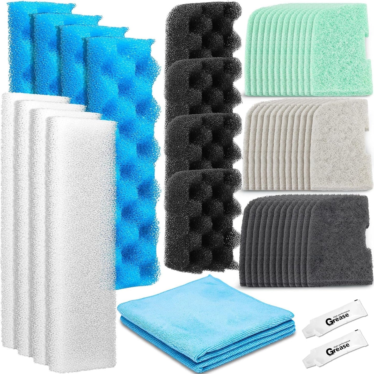 52 Pcs Replacement Filter Media Kit for Fluval 406/407 Filters