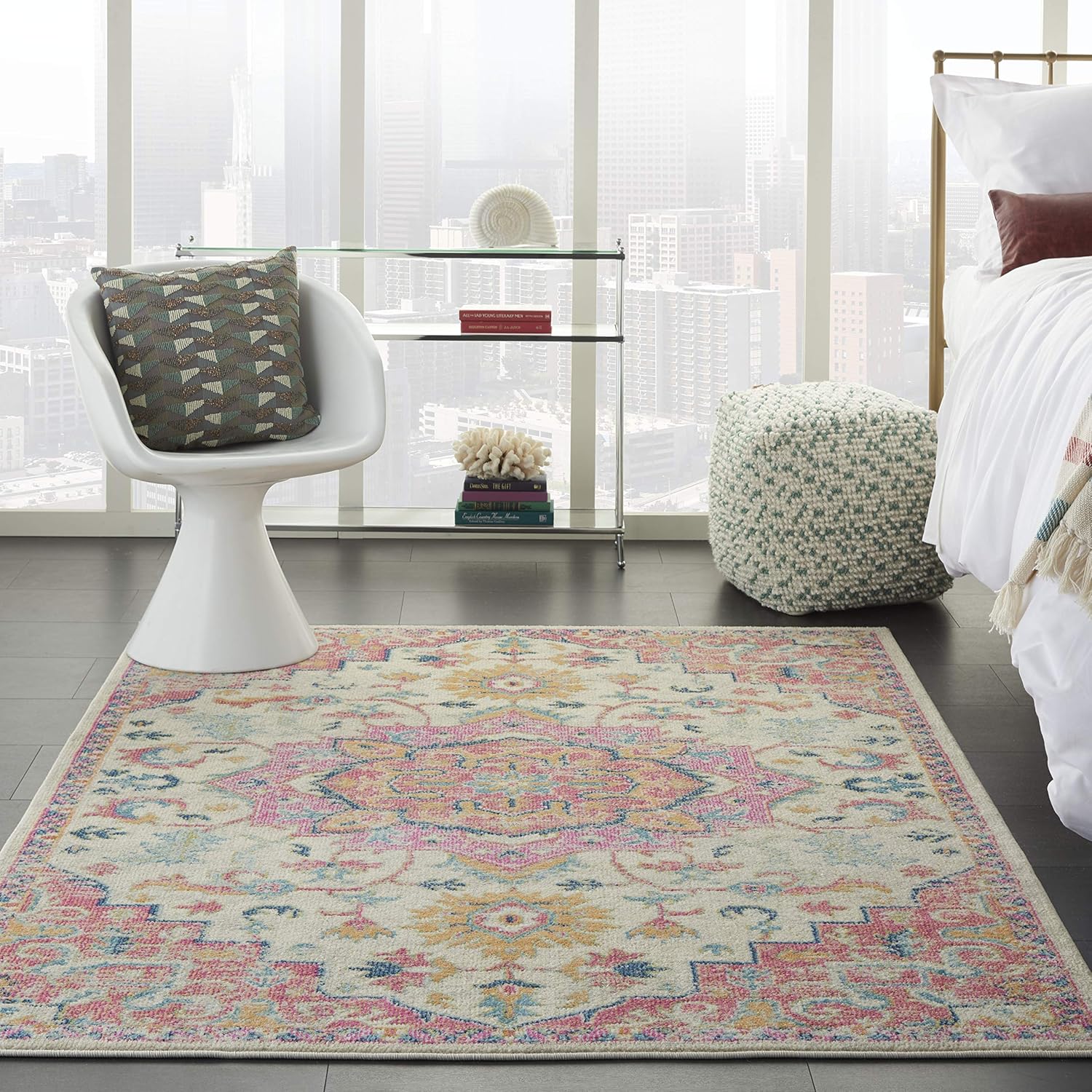 Nourison Passion 7ft x 10ft Ivory Pink Bohemian Area Rug Review