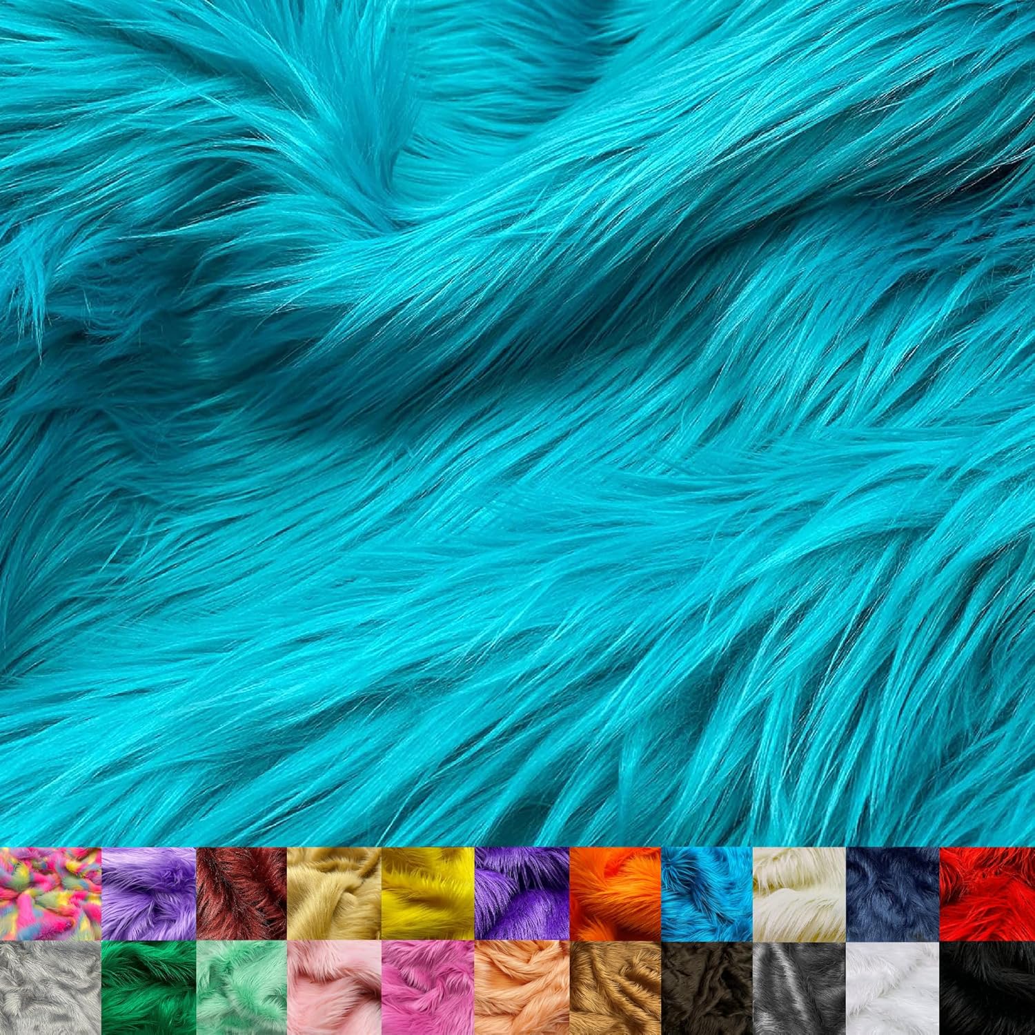 Ice Fabrics Faux Fur Fabric - Super Soft Shaggy Mohair for DIY