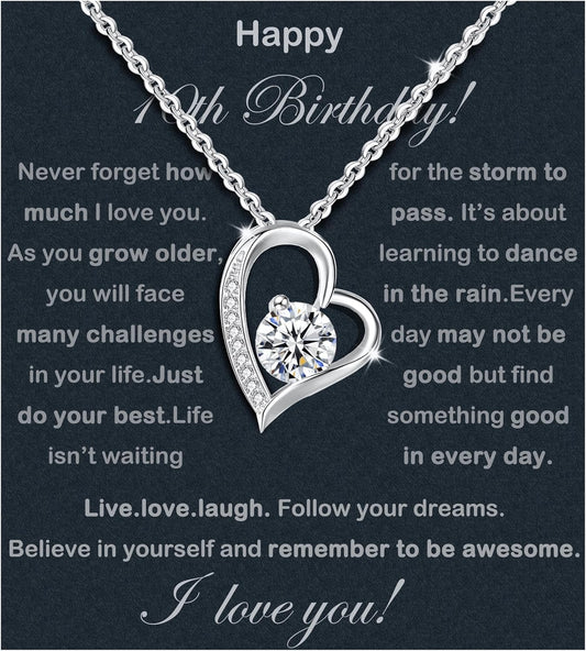 10th Birthday Gifts For Girls - 925 Sterling Silver Necklace