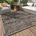 Outdoor Rug 8x10 Waterproof Patio Mat - Reversible Outdoor Carpet