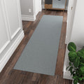 Solid Design Non-Slip Rubberback 3x10 Runner Rug - Thin, Practical