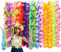 Colorful Hawaiian Leis Bulk Pack by Arrowom