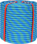 1/2 Inch Climbing Rope 200 Ft Blue - Durable Arborist Static Rope