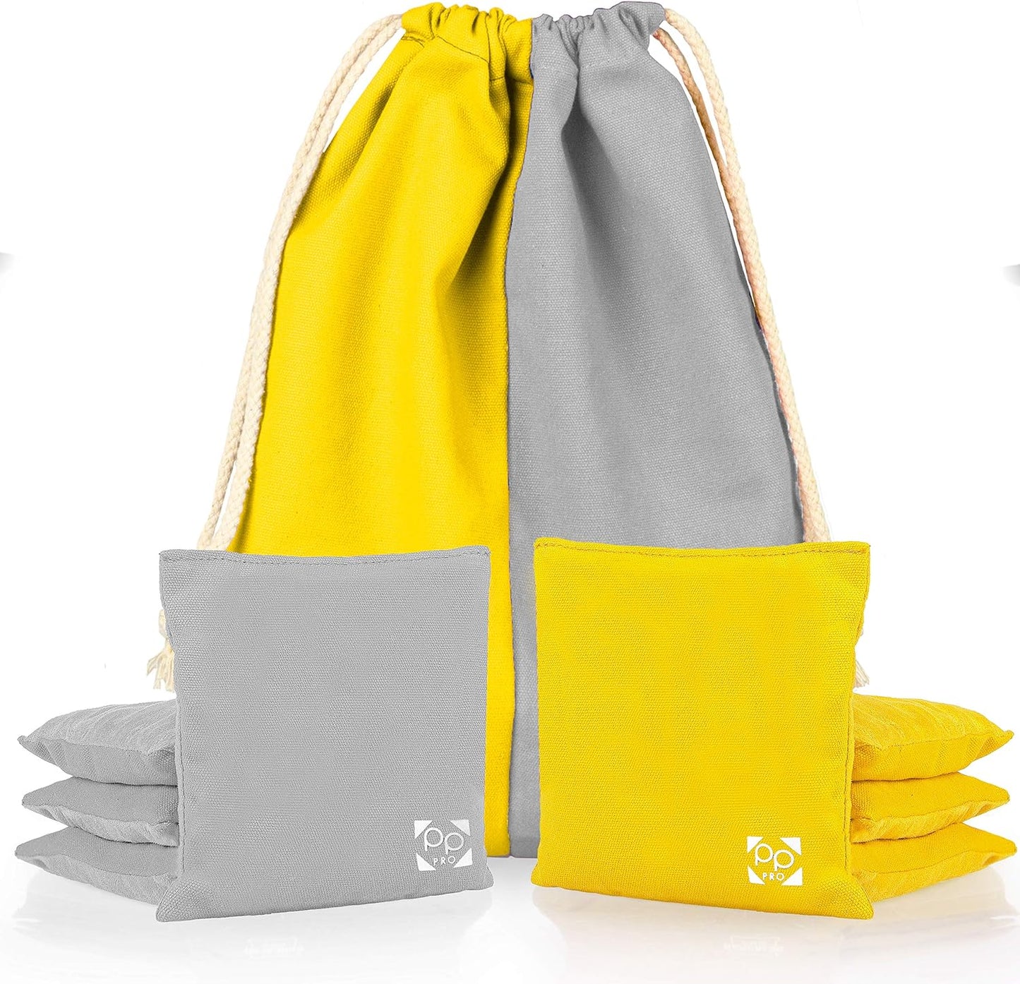 Professional Cornhole Bags Set of 8 All Weather Double Sided