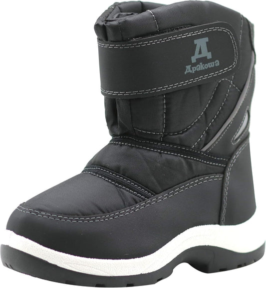Apakowa Kids Cold Weather Water Resistant Winter Snow Boots