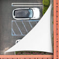 Right Triangle 13 ft x 24 ft x 27.3 ft White Shade Sail - Heavy Duty