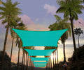 Turquoise Rectangle Shade Sail 12ft x 17ft - UPF50+ Custom Fit