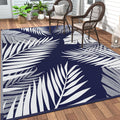 Outdoor Rug 8 ft x 10 ft Waterproof Reversible Patio Rug - Navy Blue