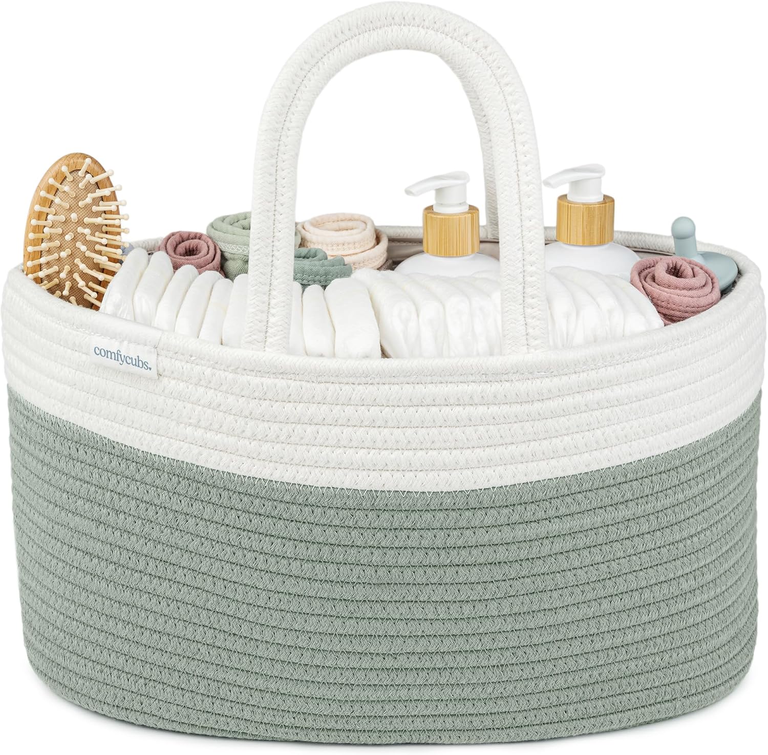 Comfy Cubs Rope Diaper Caddy Organizer for Stylish Storage