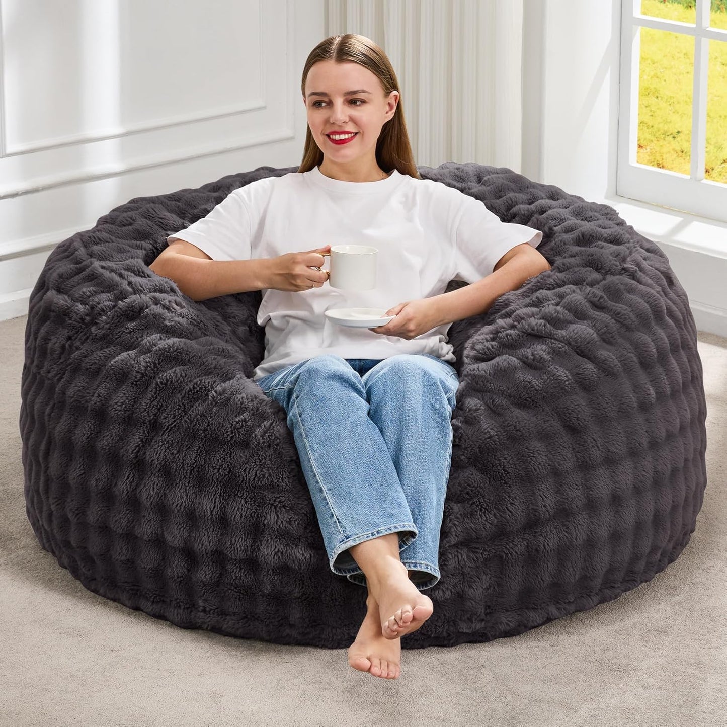 Hobestluk 3ft Bean Bag Chair - Comfortable & Stylish Seating