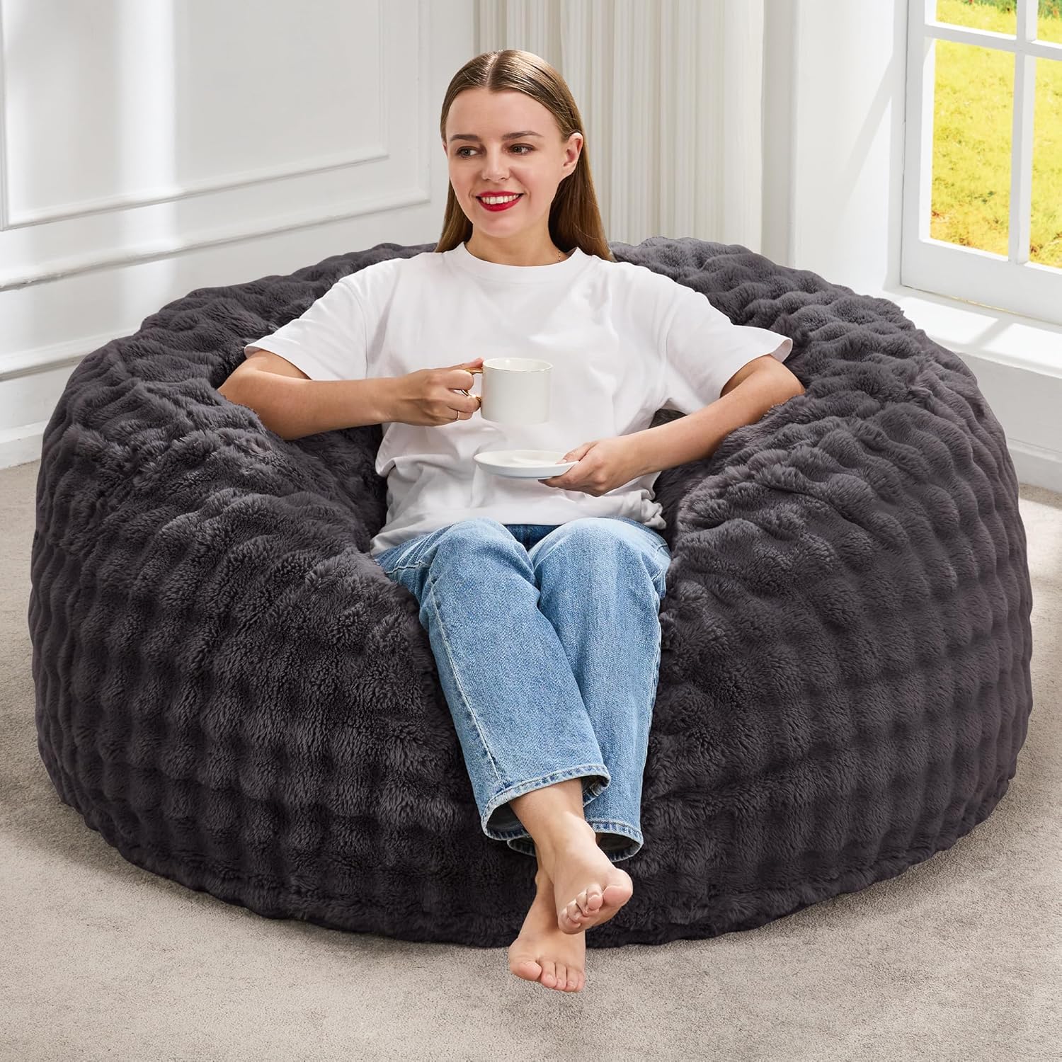 Hobestluk 3ft Bean Bag Chair - Comfortable & Stylish Seating