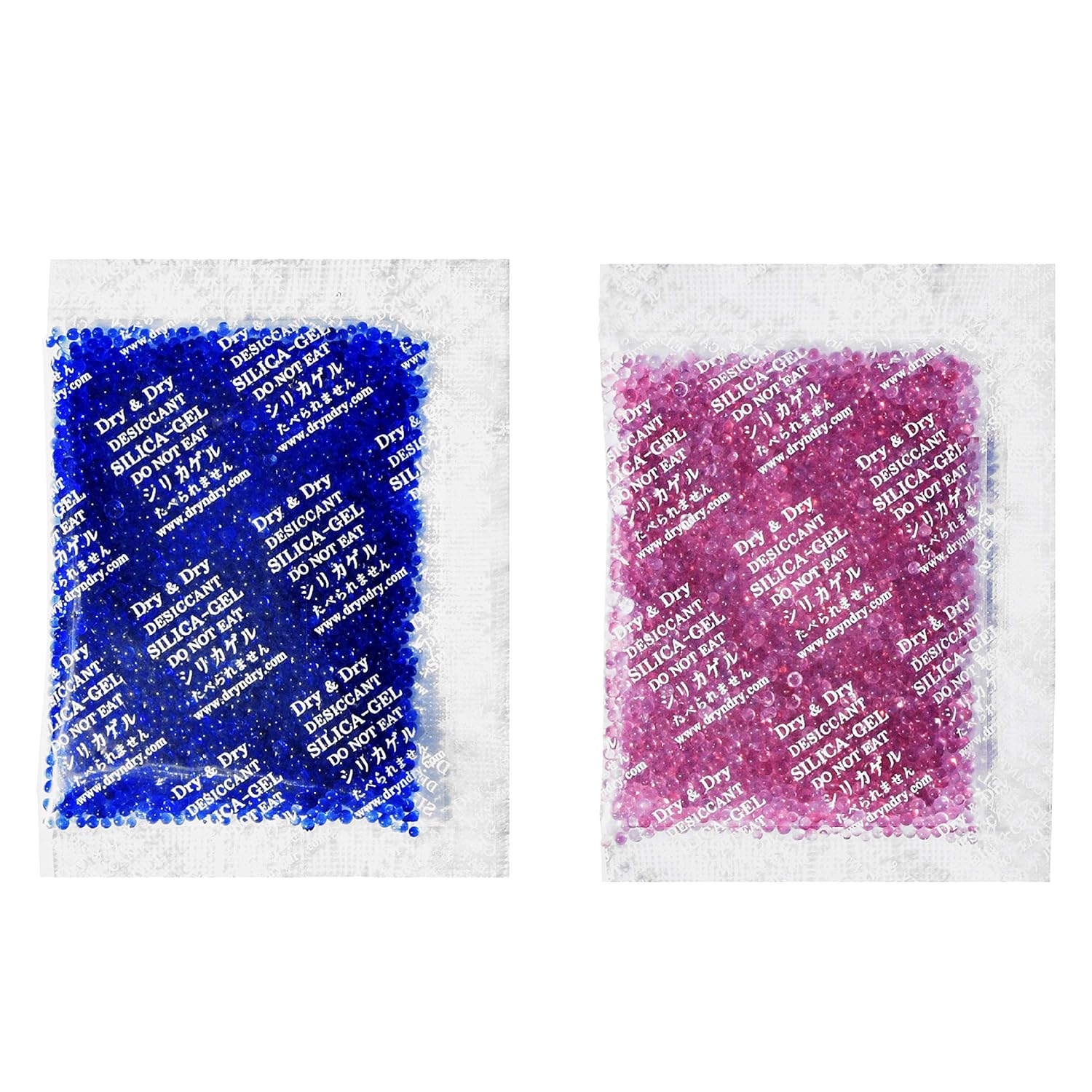 Dry & Dry Blue Indicating Silica Gel Packets for Moisture Control