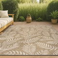 JONATHAN Y Palm Frond Indoor Outdoor Area Rug 4x6 - Durable Patio