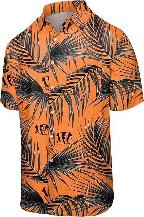 Foco Men's NFL Floral Tropical Button-Up Shirt for Game Day Style