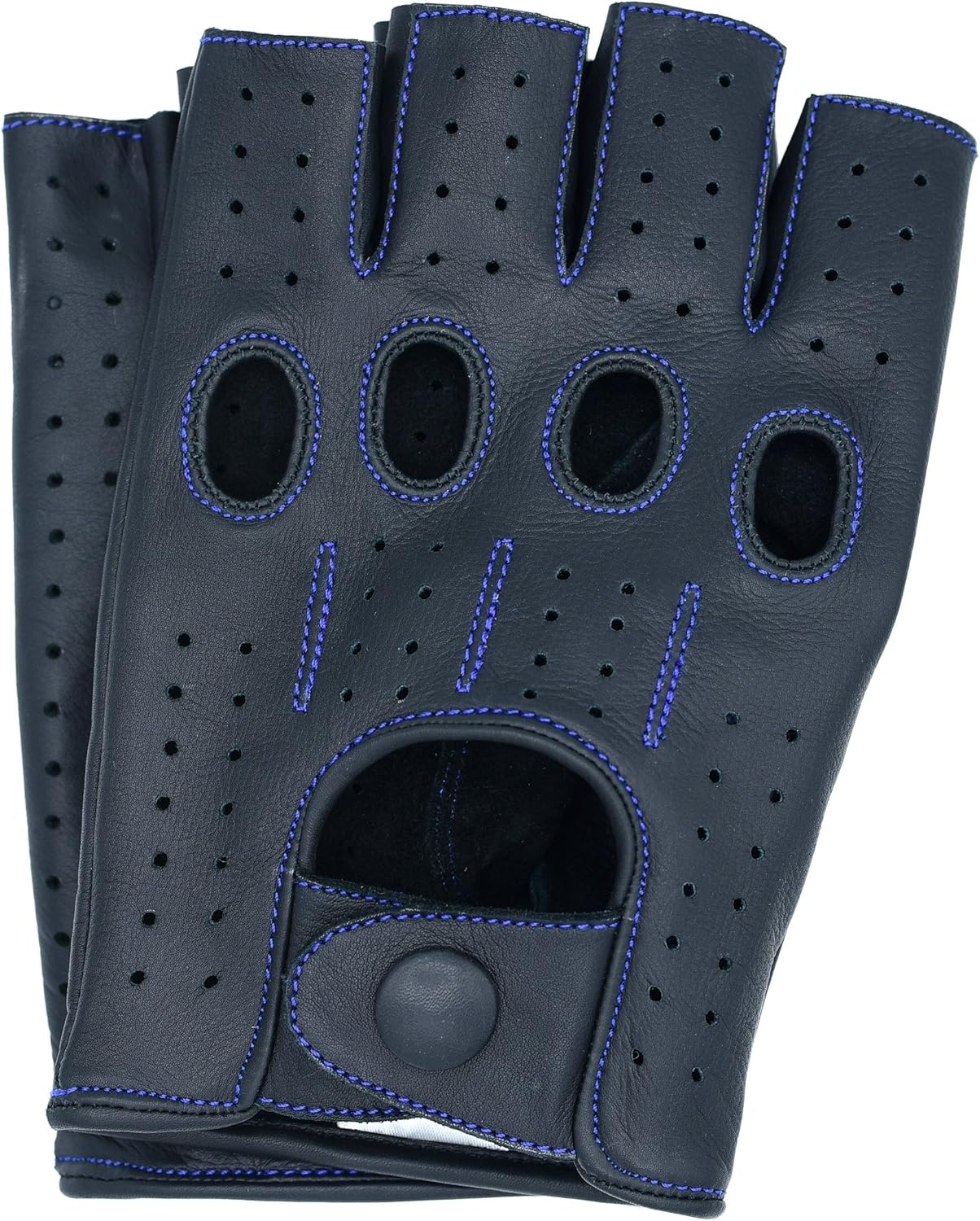 Riparo Fingerless Leather Gloves for Men - Ultimate Riding Gear