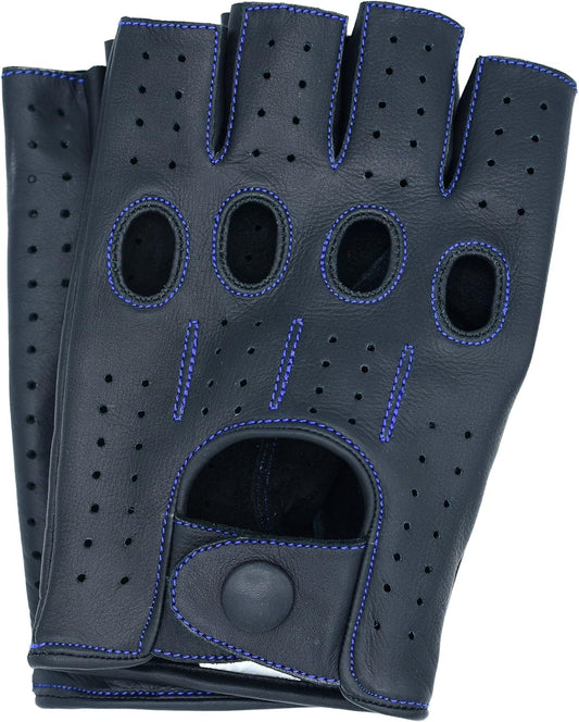 Riparo Fingerless Leather Gloves for Men - Ultimate Riding Gear