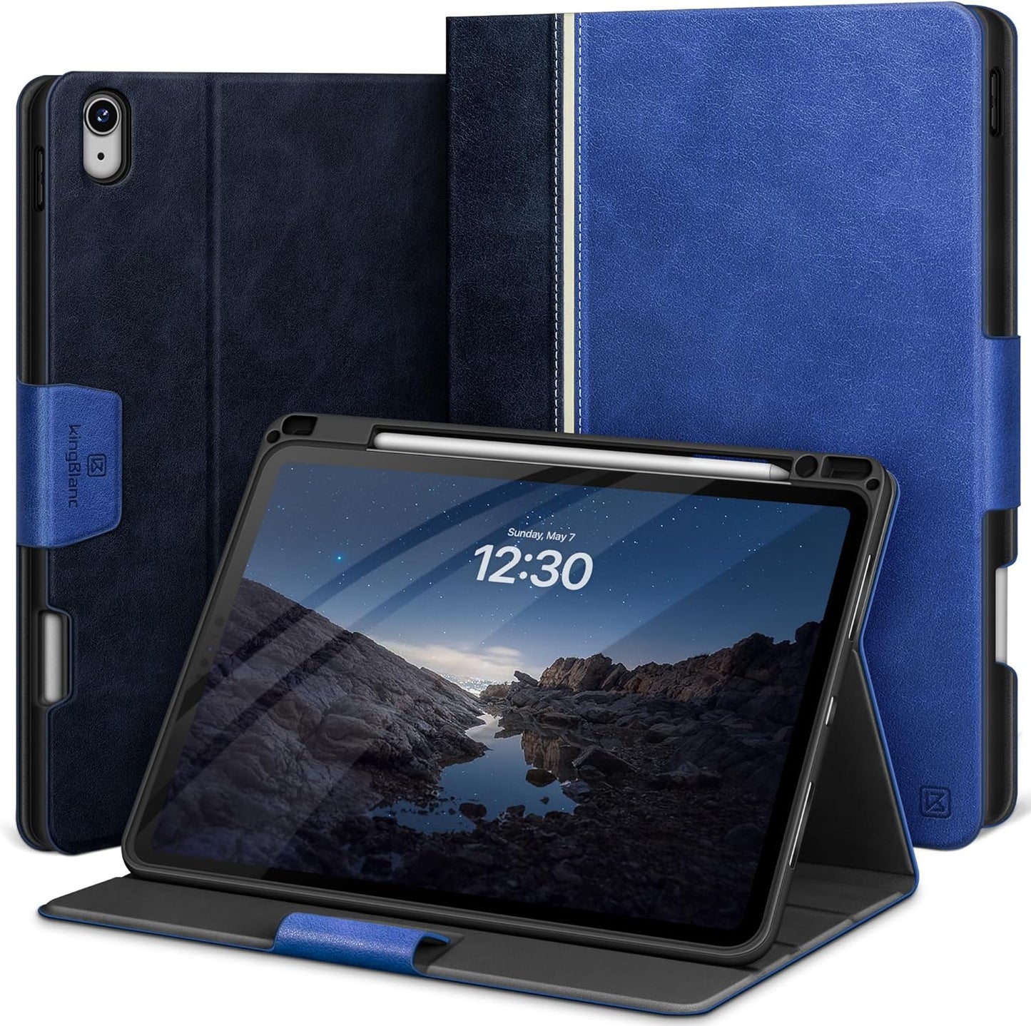 KingBlanc iPad Air 13 inch Case with Pencil Holder and Stand