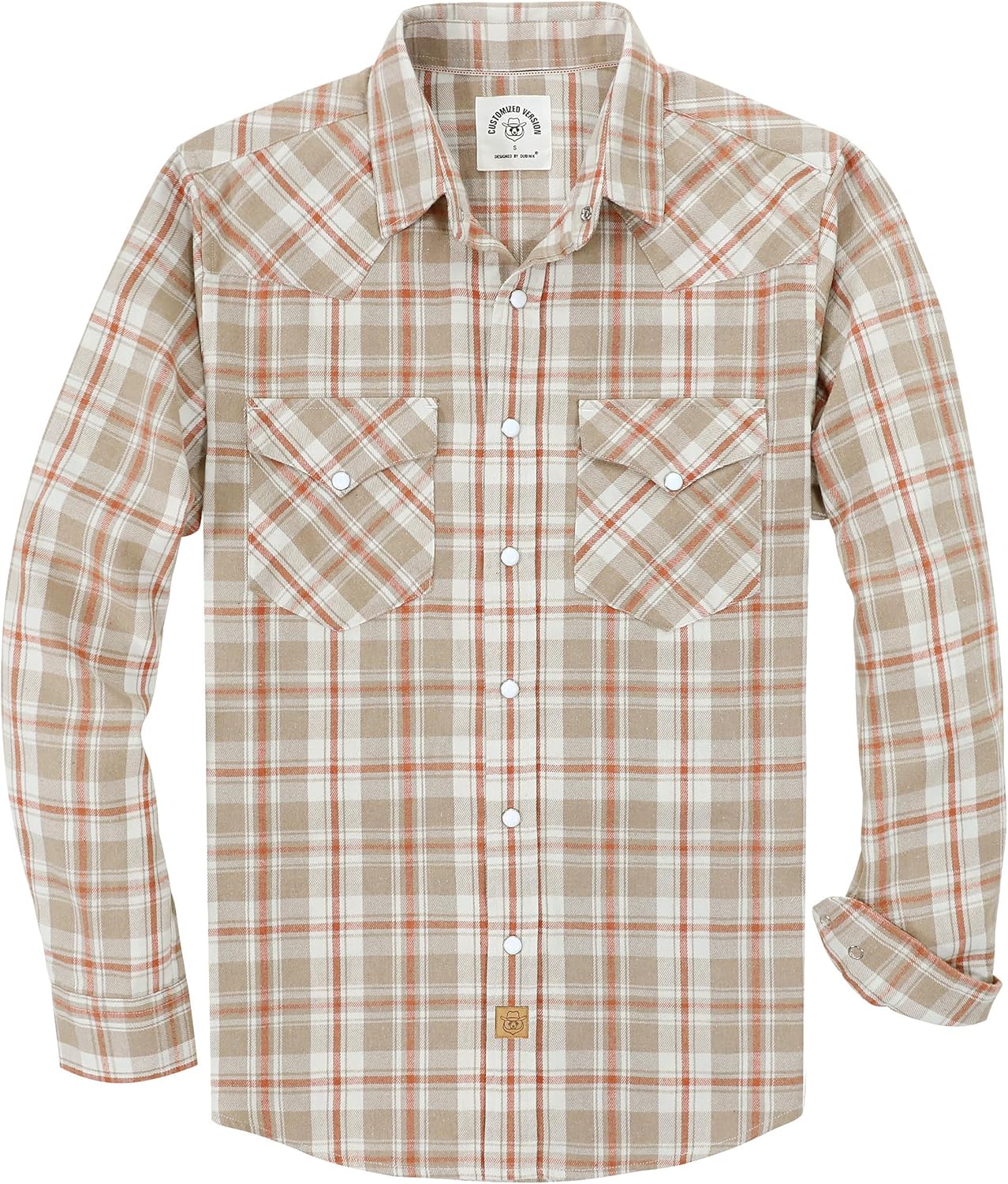 Dubinik Flannel Shirt for Men - Vintage Pearl Snap Western Style