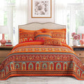 Quilt California King Size Bedding Set - Oversized Boho Quilt