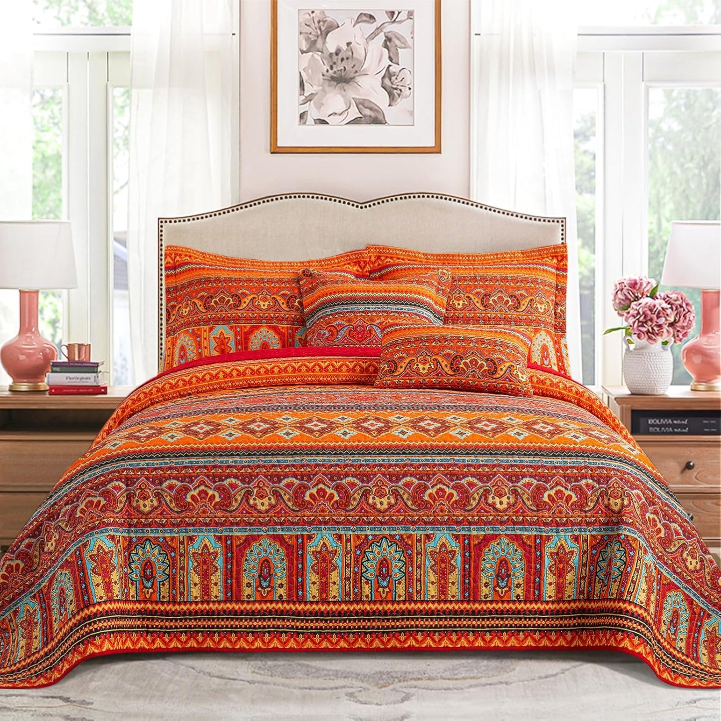VAPUTAR Cotton Quilt Twin Size Bedding Set for Cozy Bedrooms