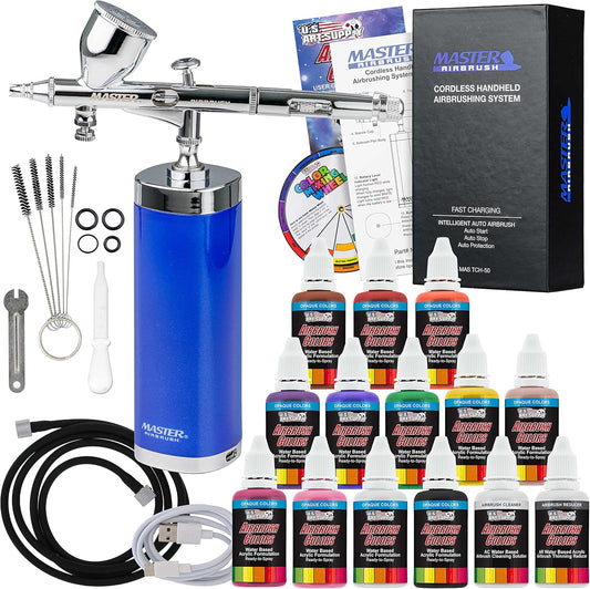 Portable Power: 12 Colors, Rechargeable Airbrush Kit