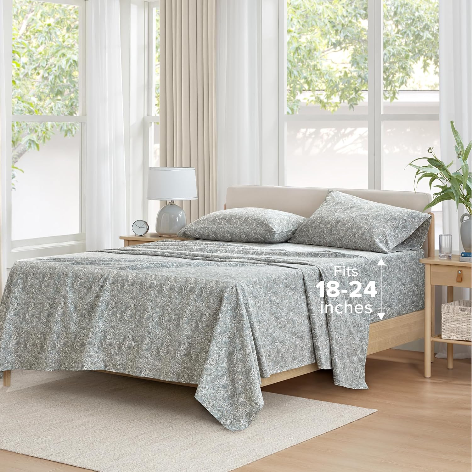 Comfort Spaces Extra Deep Pocket Cotton Queen Sheet Set Review