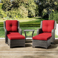 Joyside 5 Piece Outdoor Patio Wicker Conversation Set - Swivel Rockers